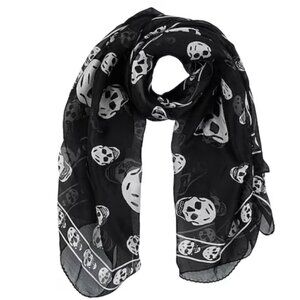 Alexander McQueen Skull Silk Scarf Black